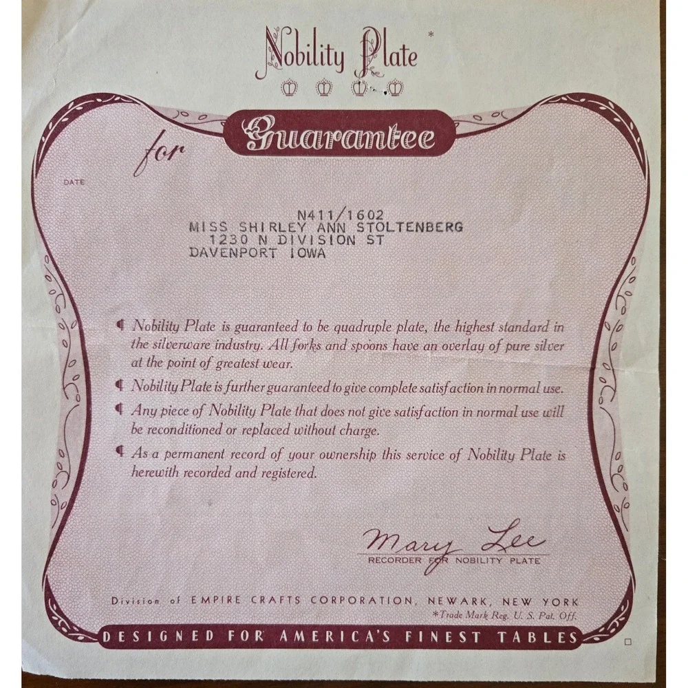 Nobility Plate nobility plate